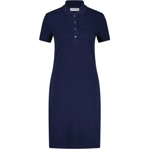Logo Applique Slim-Fit Polo Dress , female, Sizes: L, S, XS - Lacoste - Modalova