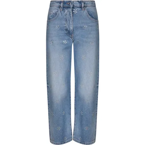 Stylische Cropped Jeans Msgm - Msgm - Modalova