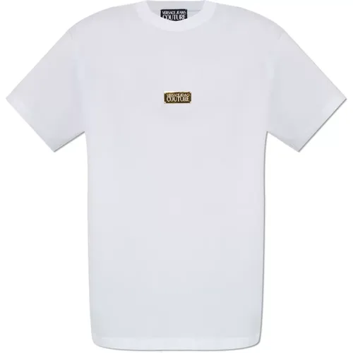 T-Shirt mit Logo , Herren, Größe: L - Versace Jeans Couture - Modalova