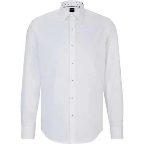 Regular Fit Cotton Shirt in , male, Sizes: 2XL, 5XL, XL, 3XL, 4XL - Hugo Boss - Modalova