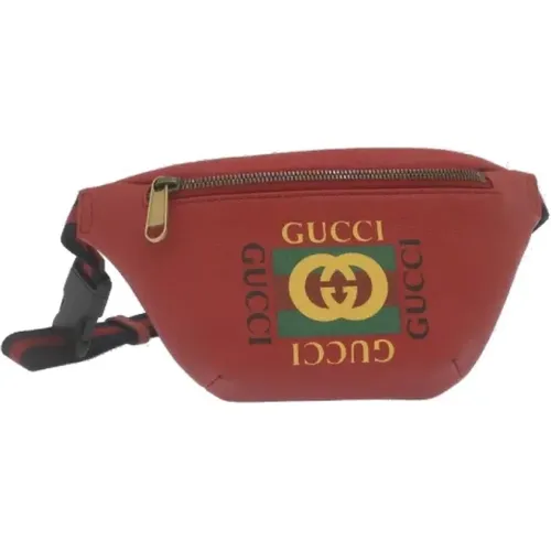 Gebrauchte Rote Leder Gucci Umhängetasche - Gucci Vintage - Modalova