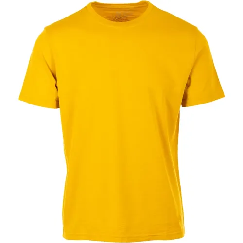 Fiammato T-Shirt in Ocker , Herren, Größe: XL - Bl'ker - Modalova