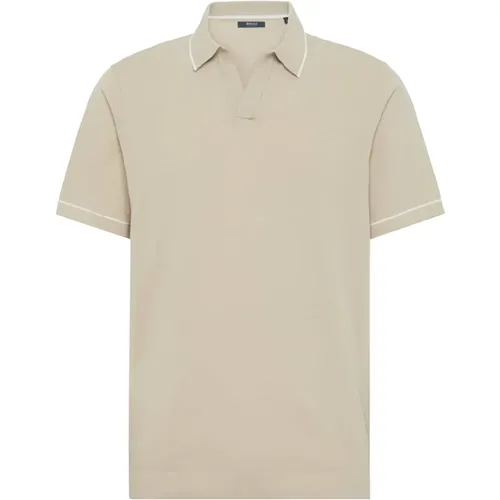 Baumwoll-Crêpe-Strick-Poloshirt , Herren, Größe: L - Boggi Milano - Modalova