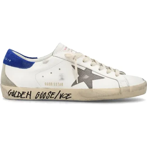 Mens Shoes Sneakers White Blue Ss24 , male, Sizes: 6 UK - Golden Goose - Modalova