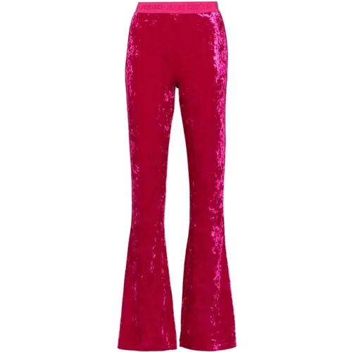 Hot Velvet Flared Hose , Damen, Größe: S - Versace Jeans Couture - Modalova