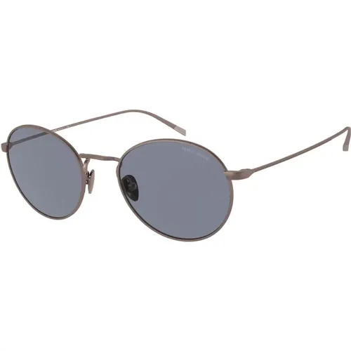 Matte Bronze/Blue Sunglasses AR 6125 , male, Sizes: 52 MM - Giorgio Armani - Modalova