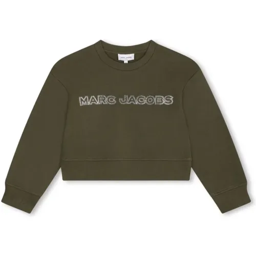 Grüner Pullover mit Strass-Logo - Marc Jacobs - Modalova