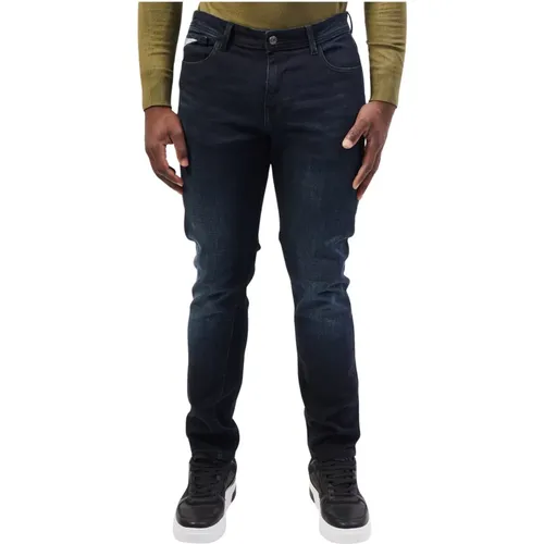 Schwarze Jeans 5-Pocket Dunkle Waschung , Herren, Größe: W30 - YES ZEE - Modalova