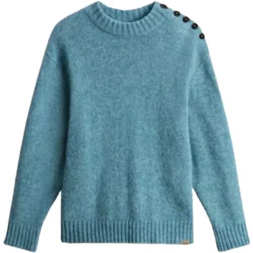 Alpaka Wollmischung Crewneck Pullover , Damen, Größe: XS - Woolrich - Modalova