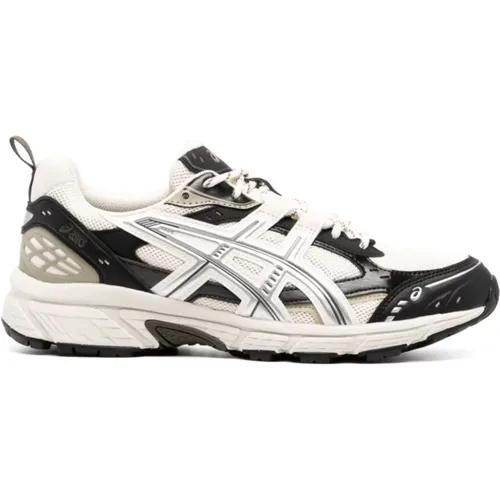 Mesh Sneakers with Faux Leather Details , male, Sizes: 9 UK, 8 1/2 UK - ASICS - Modalova