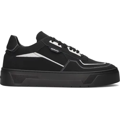 Schwarze Leder Low Top Sneakers , Herren, Größe: 40 EU - Antony Morato - Modalova