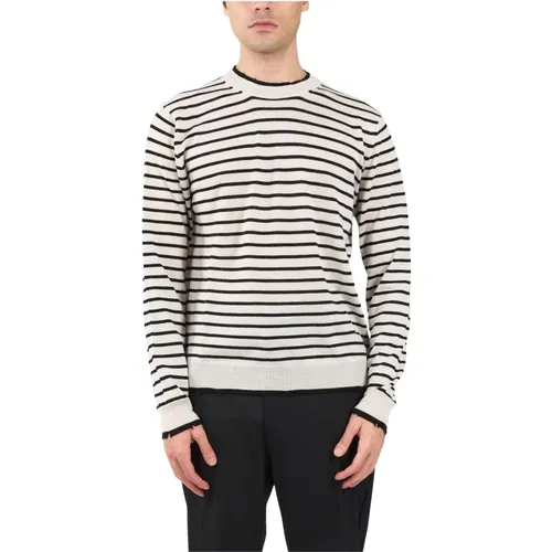 Striped Wool Sweater , male, Sizes: XL, L, M - Mauro Grifoni - Modalova