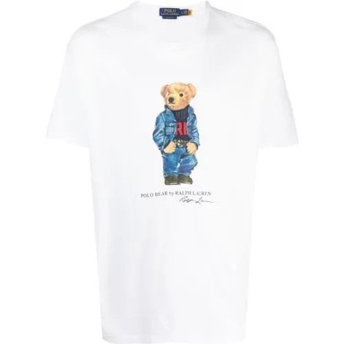 T-Shirts und Polos Weiß , Herren, Größe: XL - Ralph Lauren - Modalova