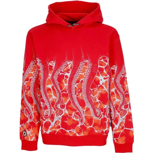 Marble Hoodie Lightweight Hooded Sweatshirt , male, Sizes: XL, M - Octopus - Modalova