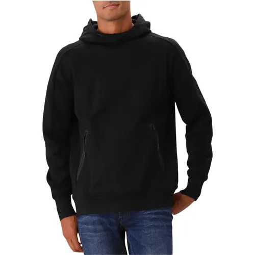 Schwarzer Fleece Hoodie mit Goggle , Herren, Größe: 3XL - C.P. Company - Modalova