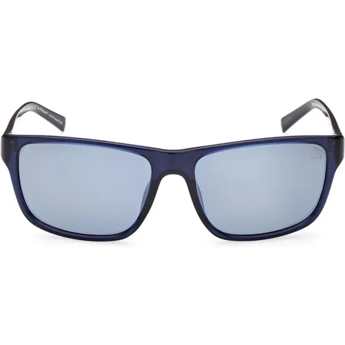 Rectangular Polarized Sunglasses Grey , unisex, Sizes: 60 MM - Timberland - Modalova