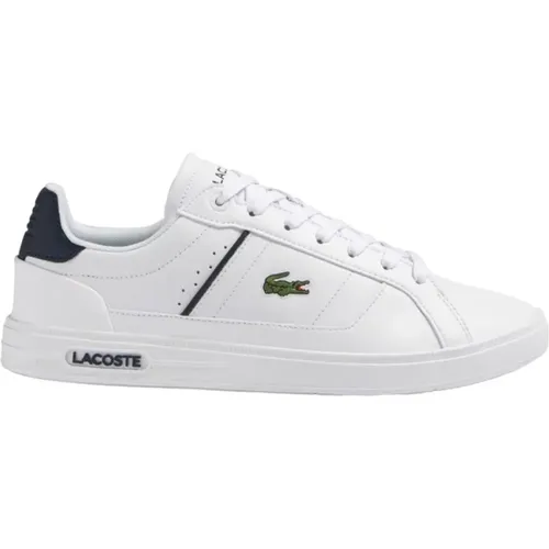 Weiße lässige Ledersneakers für Herren - Lacoste - Modalova