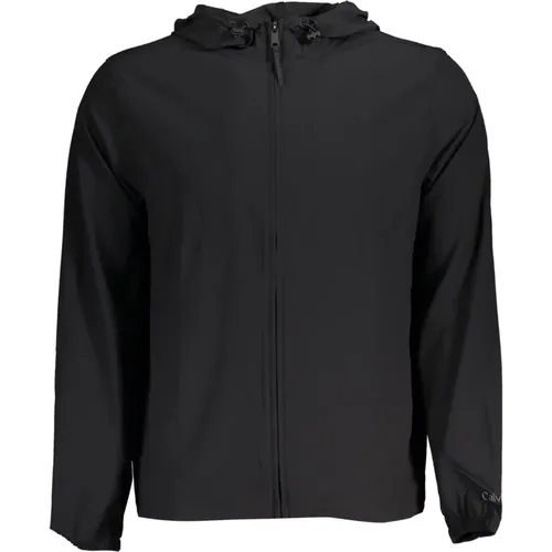 Sporty Hooded Jacket Waterproof Logo , male, Sizes: L, XL - Calvin Klein - Modalova