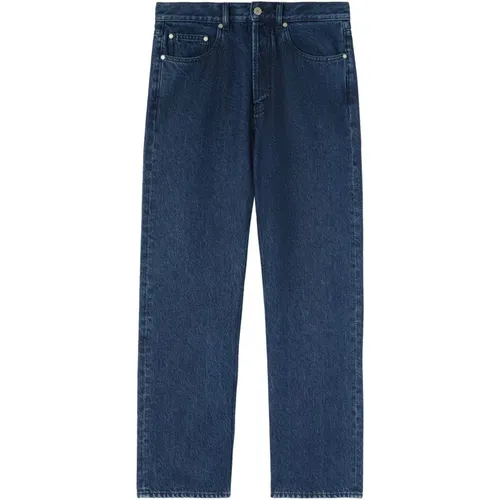 Blaue Denim Jeans mit Logo-Print , Herren, Größe: W30 - Palm Angels - Modalova