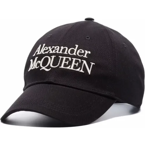 Embroidered Logo Cotton Cap , male, Sizes: L - alexander mcqueen - Modalova