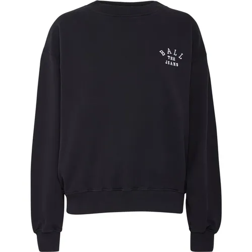 Crewneck Sweatshirt with Embroidered Logo , female, Sizes: L, XL, M, S, 2XS, XS - Ball - Modalova