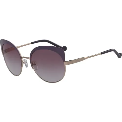 Dorado/Lila/Brillo Sunglasses Lj110S-716 , female, Sizes: 59 MM - Liu Jo - Modalova