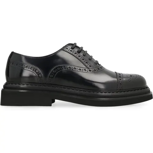 Klassische Leder Brogue Schnürschuhe,Schwarze Mokassins für Männer Aw23 - Dolce & Gabbana - Modalova