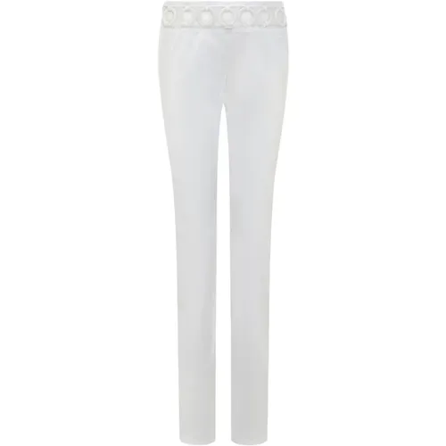 Weiße Skinny Jeans mit Ringapplikationen , Damen, Größe: 2XS - Dsquared2 - Modalova