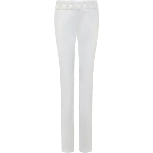 Weiße Skinny Jeans mit Ringapplikationen , Damen, Größe: XS - Dsquared2 - Modalova