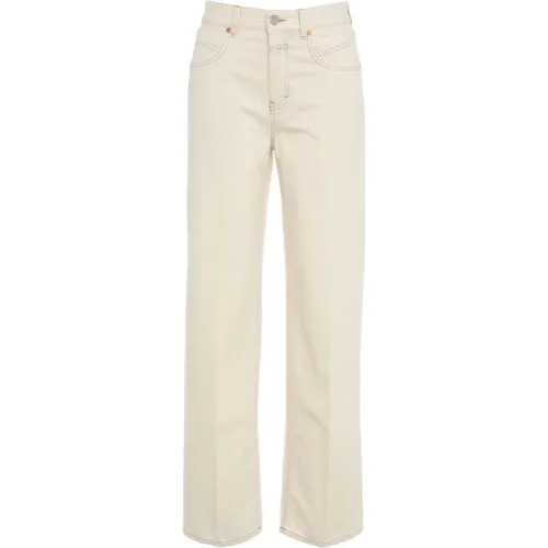 White Straight Jeans for Women , female, Sizes: W27, W25 - closed - Modalova