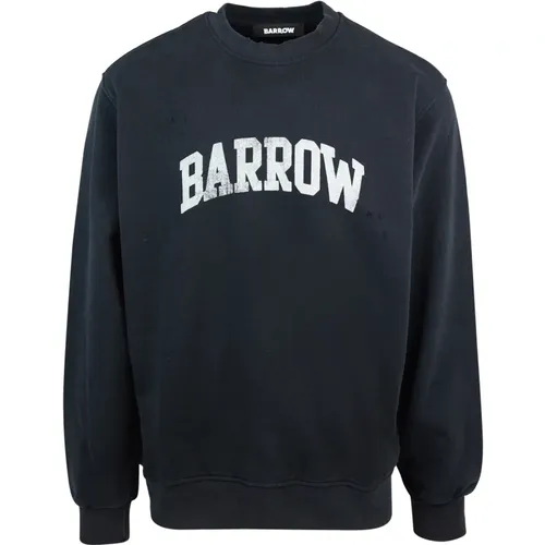 Loose Fit Cotton Knitwear Sweater , male, Sizes: L, XS, M, S - Barrow - Modalova