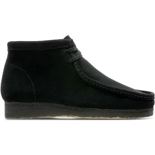 Schwarzer Wallabee Stiefel , Herren, Größe: 42 EU - Clarks - Modalova