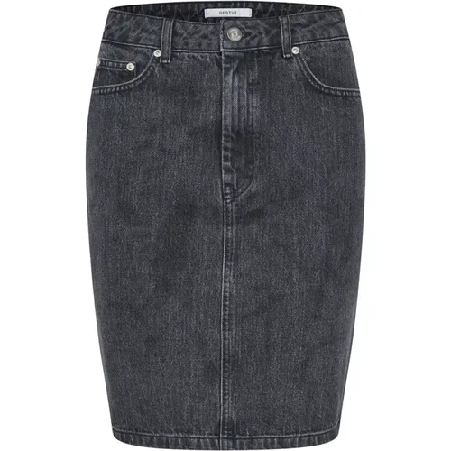 Elegant Denim Skirt , female, Sizes: 2XS, S - Gestuz - Modalova
