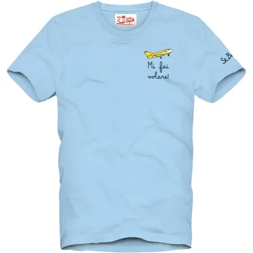 Besticktes Portofino T-Shirt , Herren, Größe: M - MC2 Saint Barth - Modalova