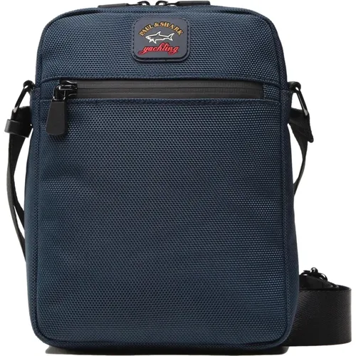 Adjustable Zip Shoulder Bag Navy , male, Sizes: ONE SIZE - PAUL & SHARK - Modalova