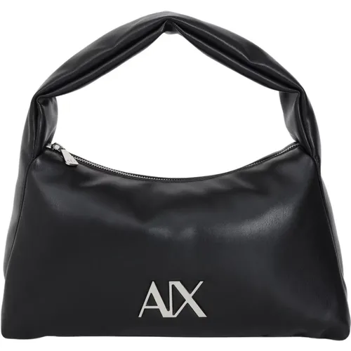 Handbag for Women with Silver Logo , female, Sizes: ONE SIZE - Armani Exchange - Modalova