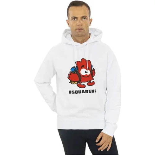 Leaf Buddy Hoodie - Stylish and Comfortable , male, Sizes: M, L - Dsquared2 - Modalova