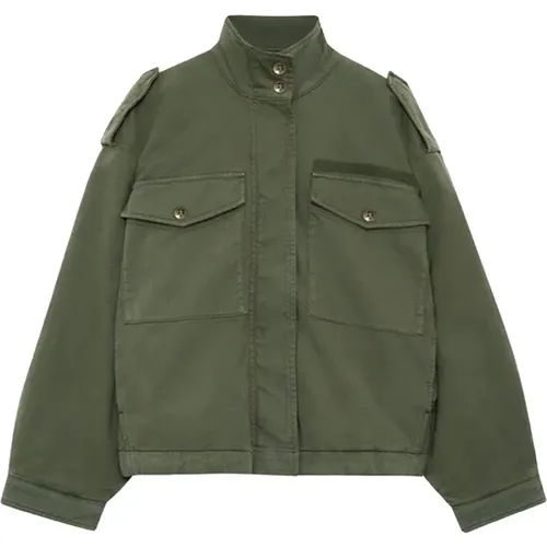 Audrey Jacke Army Grün Oversize Stil , Damen, Größe: L - Anine Bing - Modalova