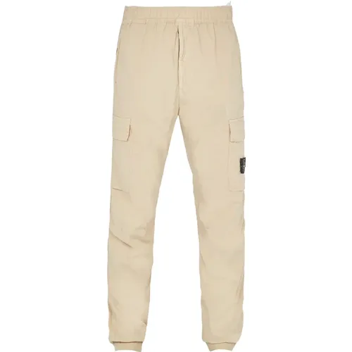 Trousers with Hidden Pockets and Elasticized Waist , male, Sizes: W32, W34, W31, W30 - Stone Island - Modalova