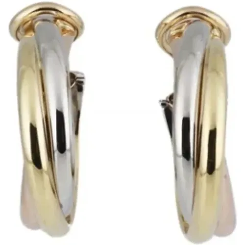 Pre-owned Yellow Gold earrings , female, Sizes: ONE SIZE - Cartier Vintage - Modalova