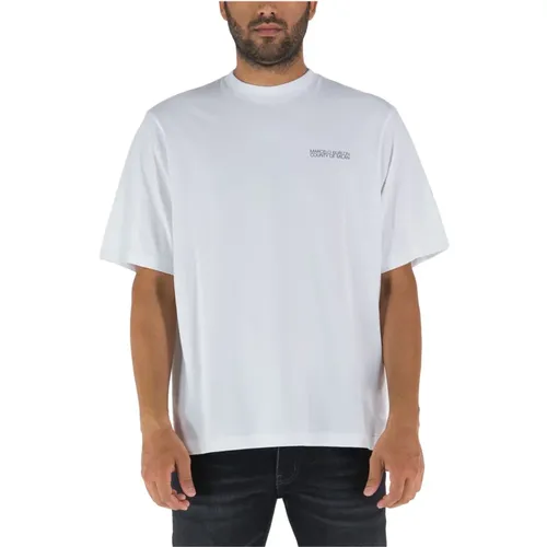 Iic Cross Print Cotton T-Shirt , male, Sizes: XS - Marcelo Burlon - Modalova