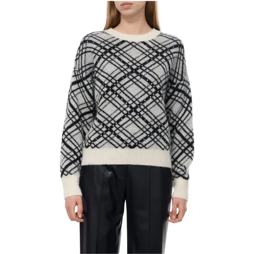 Womens Diamond Pattern Sweater , female, Sizes: M - Liu Jo - Modalova