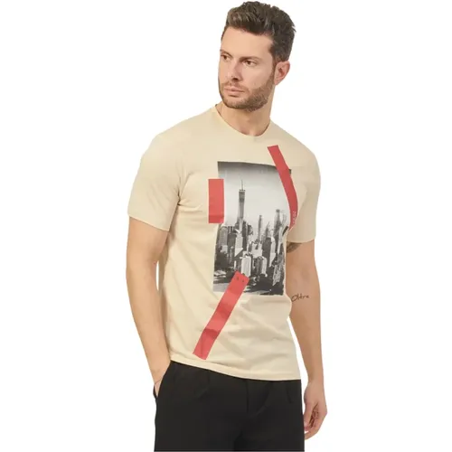 Printed T-Shirt , male, Sizes: XS, S, M, XL, L - Armani Exchange - Modalova