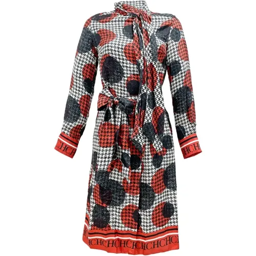 Polka Dot Houndstooth Dress , female, Sizes: 2XS - Carolina Herrera - Modalova