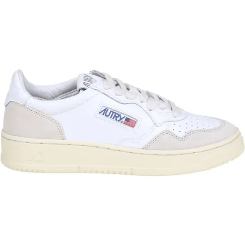 Leather and Suede Sneakers , female, Sizes: 3 UK - Autry - Modalova
