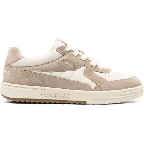 Beige/ Quilted Panel Sneakers , male, Sizes: 7 UK - Palm Angels - Modalova