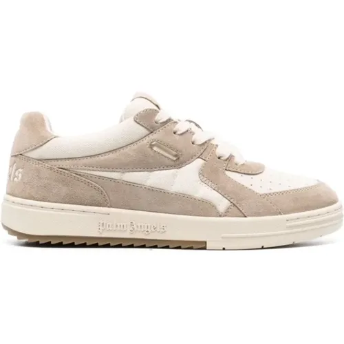 Beige/ Quilted Panel Sneakers , male, Sizes: 8 UK - Palm Angels - Modalova