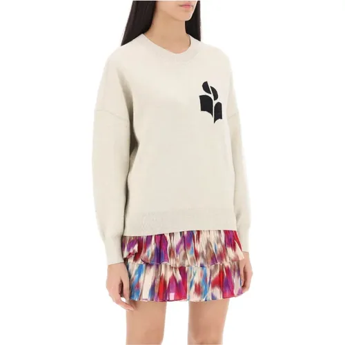 Logo Intarsia Crew Neck Sweater , female, Sizes: XS - Isabel Marant Étoile - Modalova