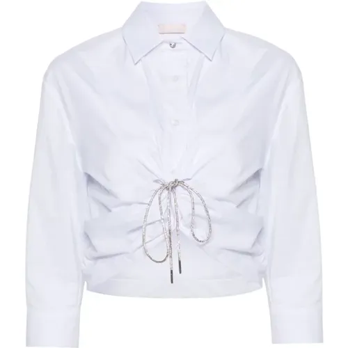 Cotton Blend Poplin Jacket , female, Sizes: M, XS - Liu Jo - Modalova