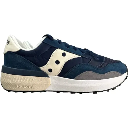 Blau Creme Sneakers , Herren, Größe: 45 EU - Saucony - Modalova